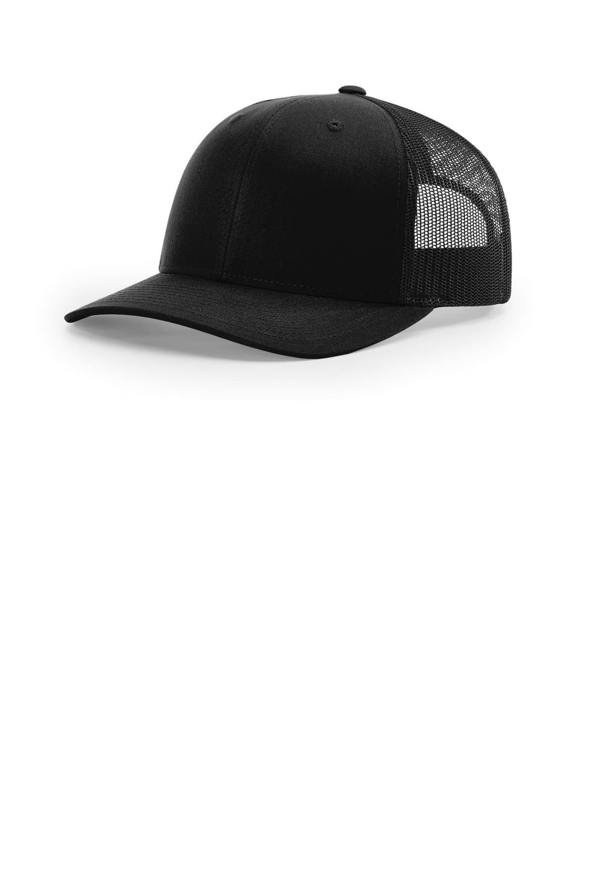 Richardson 112 in Black, blank wholesale apparel for custom printing