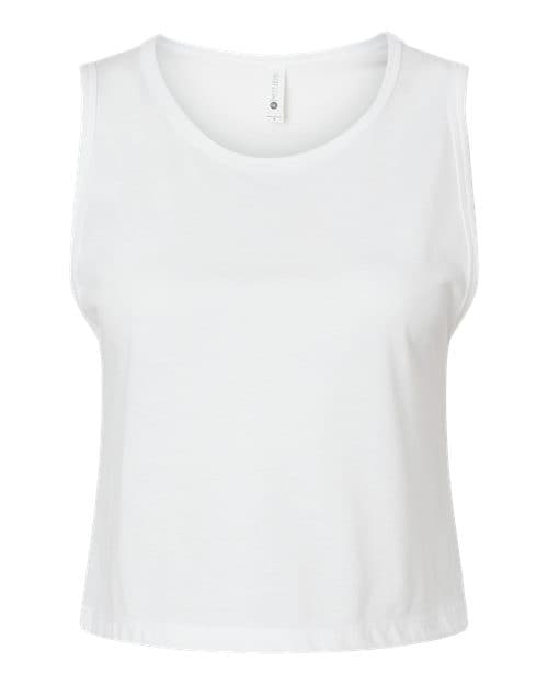 Next Level Festival crop 5083 in White, blank wholesale apparel for custom printing