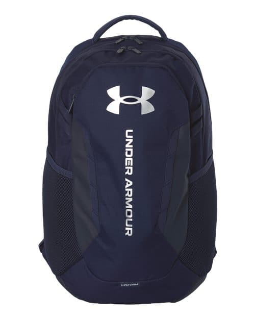 Under Armour Undeniable XS duffel in Midnight Navy/ Metallic Silver, blank wholesale apparel for custom printing