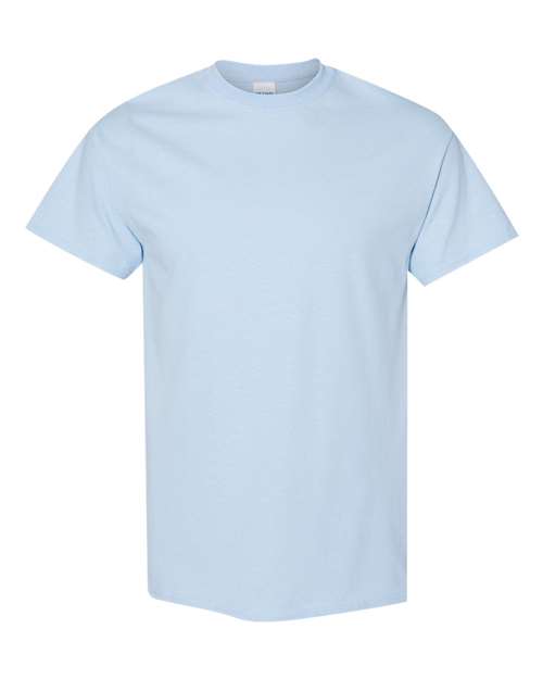 Stack-ready Gildan 5000 blank tee, the kind of wholesale inventory resale certificates cover