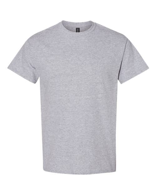 Stack-ready Gildan 5000 Heavy Cotton tee, the benchmark blank for bulk t-shirt pricing
