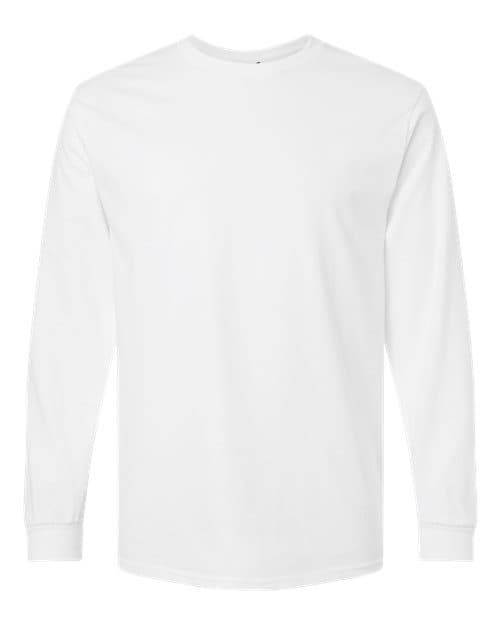 Gildan Ultra Cotton long sleeve 2400 in White, blank wholesale apparel for custom printing