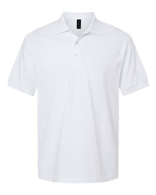 Gildan 8800 DryBlend jersey polo, a smooth-surface blank for detailed logo embroidery
