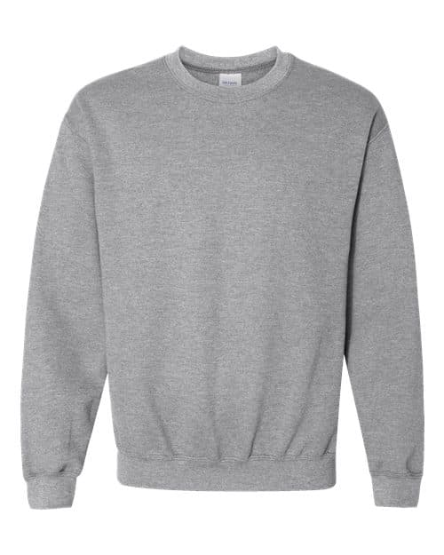 Gildan 18000 Heavy Blend crewneck sweatshirt in Sport Grey, the standard wholesale fleece blank