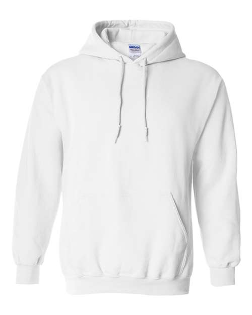 Gildan Heavy Blend hoodie 18500 in White, blank wholesale apparel for custom printing