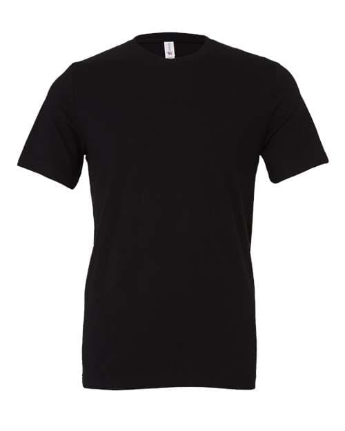 BELLA+CANVAS 3001 in Black, blank wholesale apparel for custom printing
