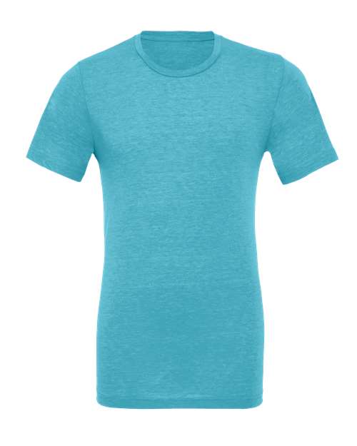 BELLA+CANVAS 3413 triblend tee on a model, a premium blank option for clothing brands