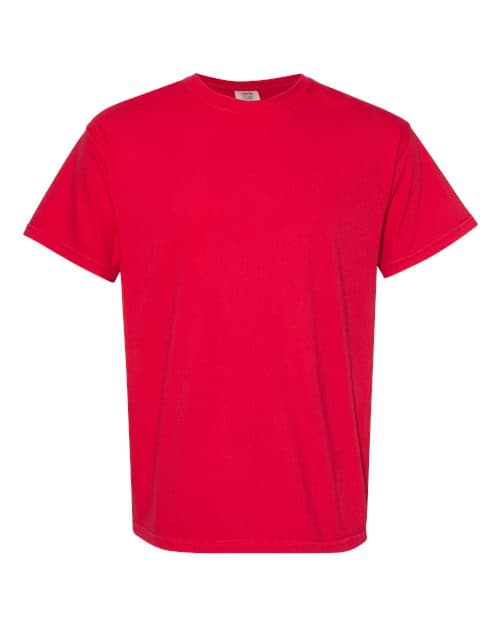 Comfort Colors 1717 in Red, blank wholesale apparel for custom printing