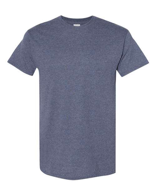 Gildan Heavy Cotton 5000 in Heather Navy, wholesale blank apparel colorway