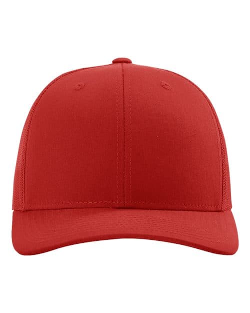 Richardson 112 in Red, blank wholesale apparel for custom printing