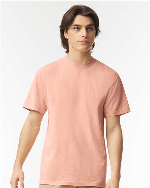 Comfort Colors garment-dyed heavyweight tee, the standard blank for brewery and coffee shop merch
