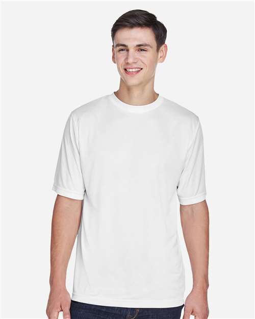Team 365 Zone Performance in White, wholesale blank apparel colorway