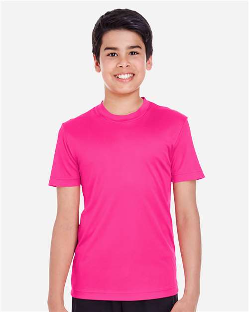 Team 365 youth Zone Performance tee, a moisture-wicking blank for school athletics