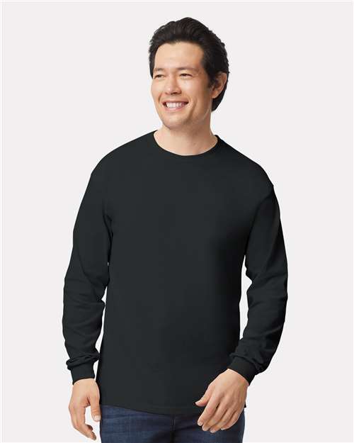 Gildan Ultra Cotton long sleeve 2400 in Black, wholesale blank apparel colorway