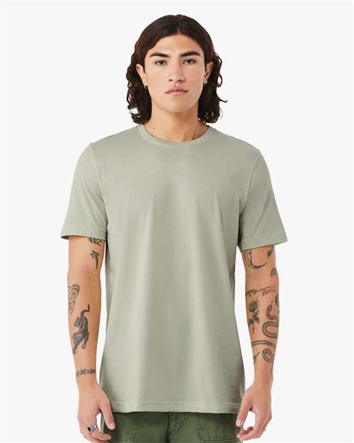 BELLA+CANVAS 3001 blank jersey tee, the most common base for new clothing brands