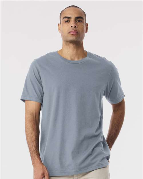 BELLA+CANVAS 3001 in Vintage Denim, blank wholesale apparel for custom printing