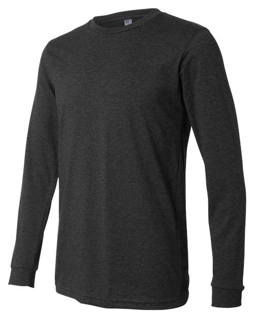 Heather CVC Long Sleeve Tee – Detail