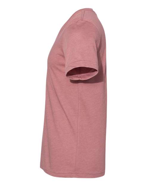 Unisex Heather CVC V-Neck Tee – Detail