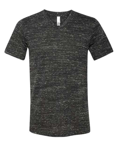 Unisex Textured Jersey V-Neck Tee – Front