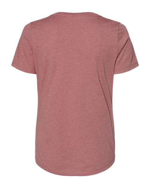Women's Relaxed Heather CVC V-Neck Tee – Back