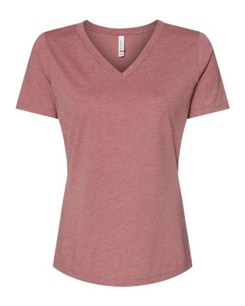 Women's Relaxed Heather CVC V-Neck Tee – Front