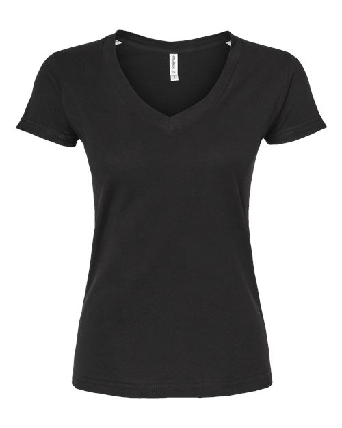 Women's Fine Jersey V-Neck T-Shirt – Front