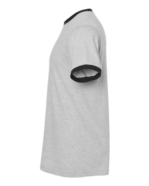 Unisex Fine Jersey Ringer T-Shirt – Detail