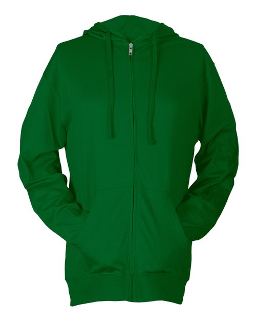 Unisex Beach Full-Zip Hooded Long Sleeve T-Shirt – Front