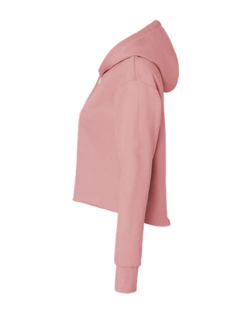 Women's Laguna Sueded Raw Edge Crop Hoodie Sweatshirt – Detail