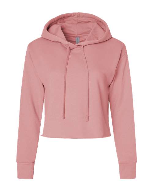 Women's Laguna Sueded Raw Edge Crop Hoodie Sweatshirt – Front