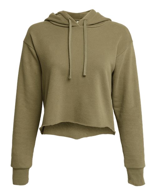 Women's Laguna Sueded Raw Edge Crop Hoodie Sweatshirt – Front