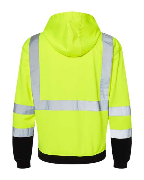 Unisex Hi-Vis Hooded Sweatshirt – Back