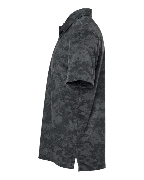 Men's All Over Camo Print Polo – Detail