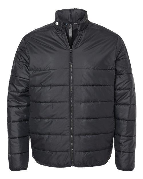 Men's 3-Stripes Puffer Full-Zip Jacket – Front