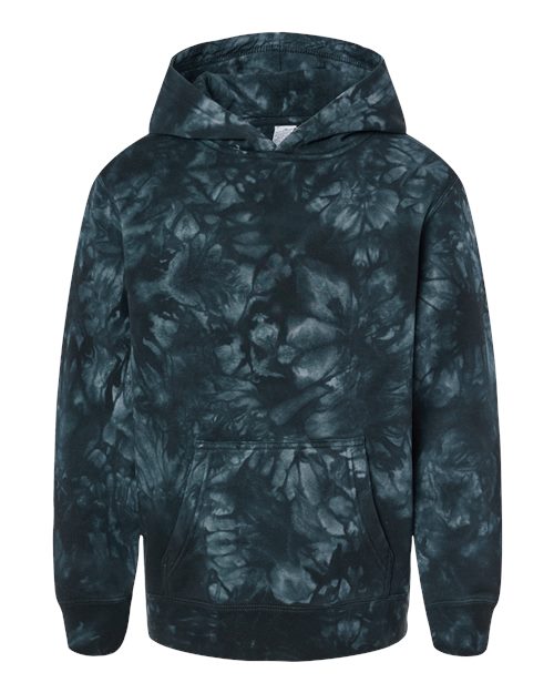 Youth Midweight Tie-Dyed Hooded Sweatshirt – Front
