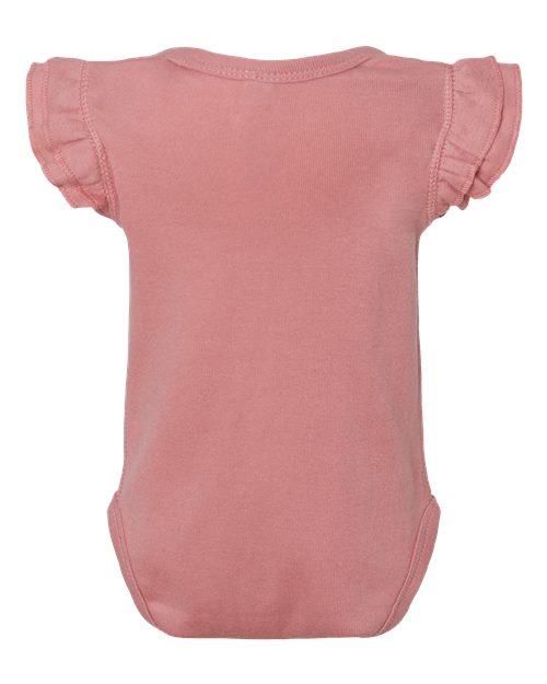Infant Flutter Sleeve Baby Rib Bodysuit – Back