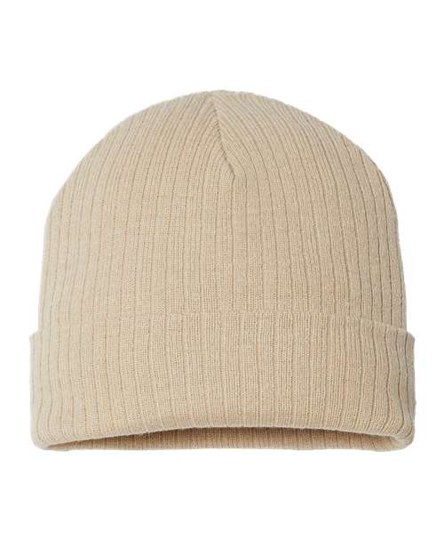 Sustainable Rib Cuffed Beanie – Back