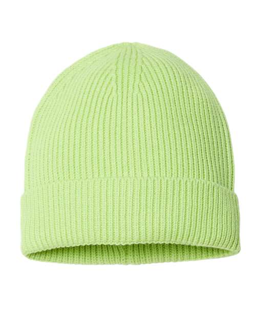 Sustainable Fine Rib Cuffed Beanie – Back