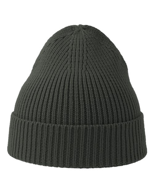 Sustainable Fine Rib Cuffed Beanie – Back