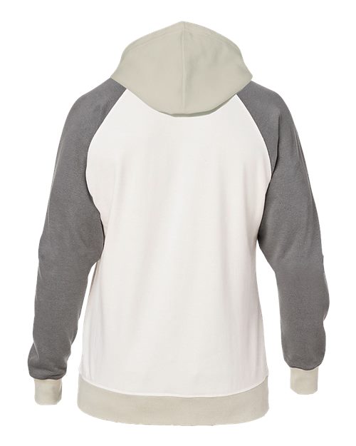 Unisex Vintage Tricolor Hooded Sweatshirt – Back