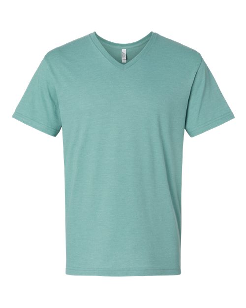 Unisex CVC V-Neck Tee – Front