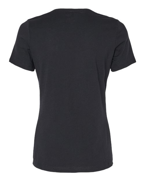 Women's Relaxed Heather CVC V-Neck Tee – Back