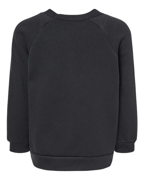 Toddler Sponge Fleece Raglan Crewneck Sweatshirt – Back
