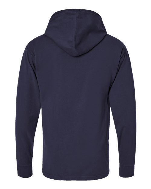 Unisex Garment-Dyed Jersey Hooded Long Sleeve T-Shirt – Back