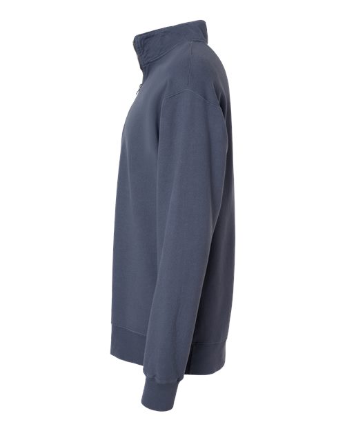 Unisex Garment-Dyed Quarter-Zip Sweatshirt – Detail