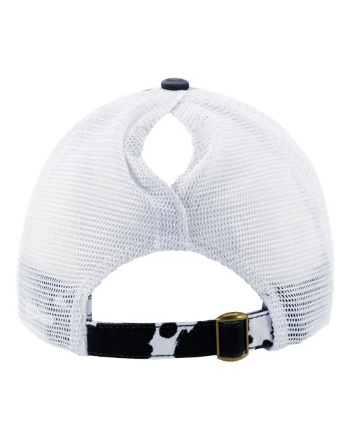 Women's Printed Bill with Mesh Back Cap – Back