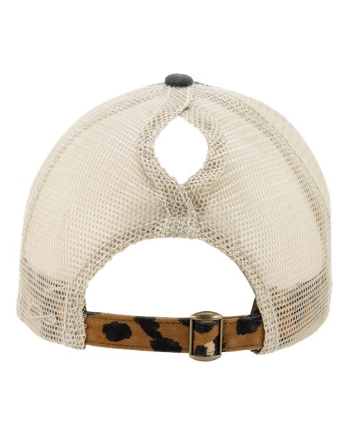 Women's Printed Bill with Mesh Back Cap – Back