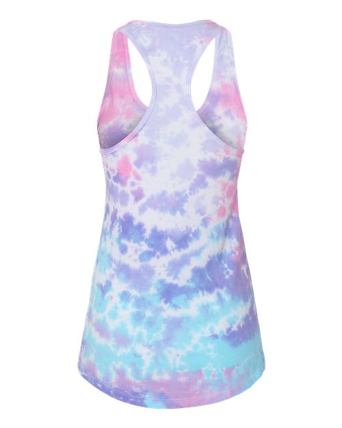 Women's Tie-Dyed Racerback Tank Top – Back