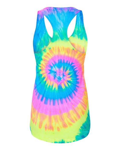 Women's Tie-Dyed Racerback Tank Top – Back