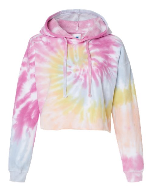 Women's Tie-Dyed Crop Hooded Sweatshirt – Front